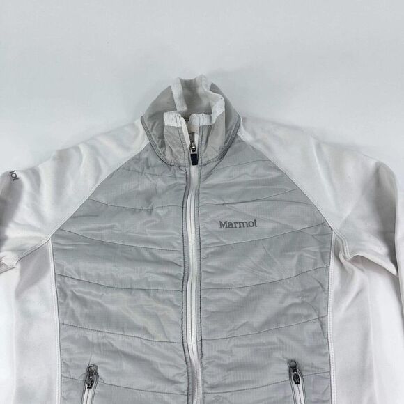 Marmot Ladies Off White Variant Polartec jacket Size S Insulated Layer Thermal - Picture 6 of 11